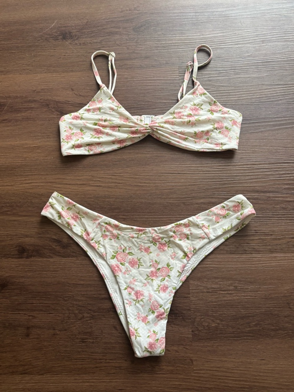 Blackbough Pink Floral Pointelle Dress and Bikini Set - Picture 4 of 11